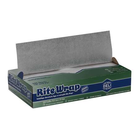RITE-WRAP Interfolded Light Weight Dry Waxed Deli Papers 10x10.75 White, PK6000 RW106